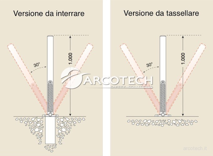 Paletti stradali Ø 76 mm da interrare - Arcotech Srl - Safety Solutions